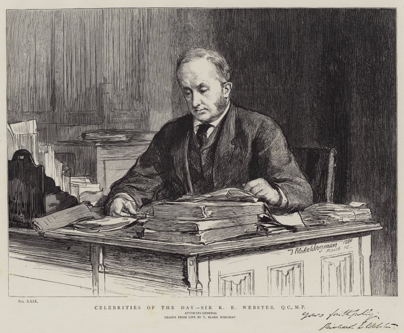 Dagens kändisar, Sir R E Webster, QC, MP av Theodore Blake Wirgman