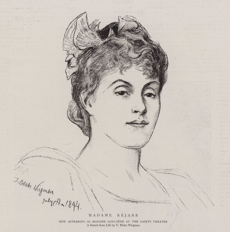 Madame Rejane av Theodore Blake Wirgman