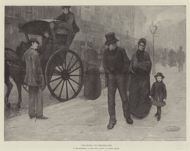 Old Chums, i utställningen av Royal Society of British Artists av Theodore Flavel Cook