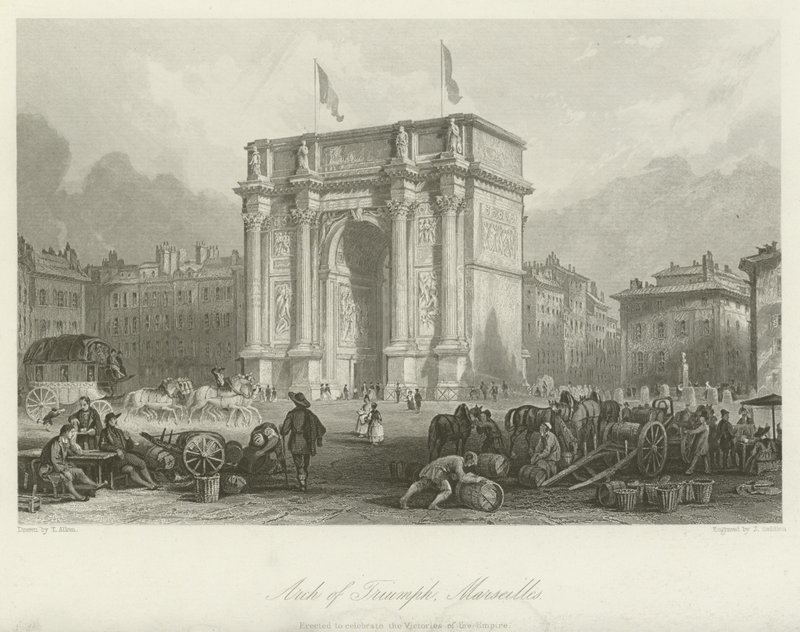Triumfbåge, Marseille av Thomas Allom
