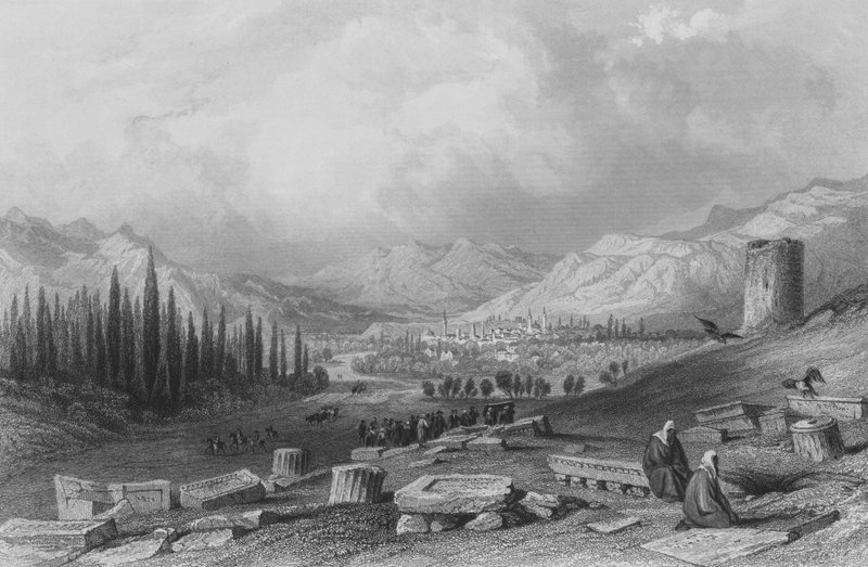 Staden Tyatira, Mindre Asien av Thomas Allom