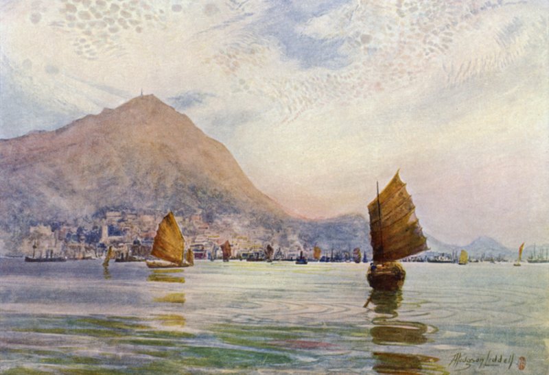 Hong Kong, från Kowloon av Thomas Hodgson Liddell