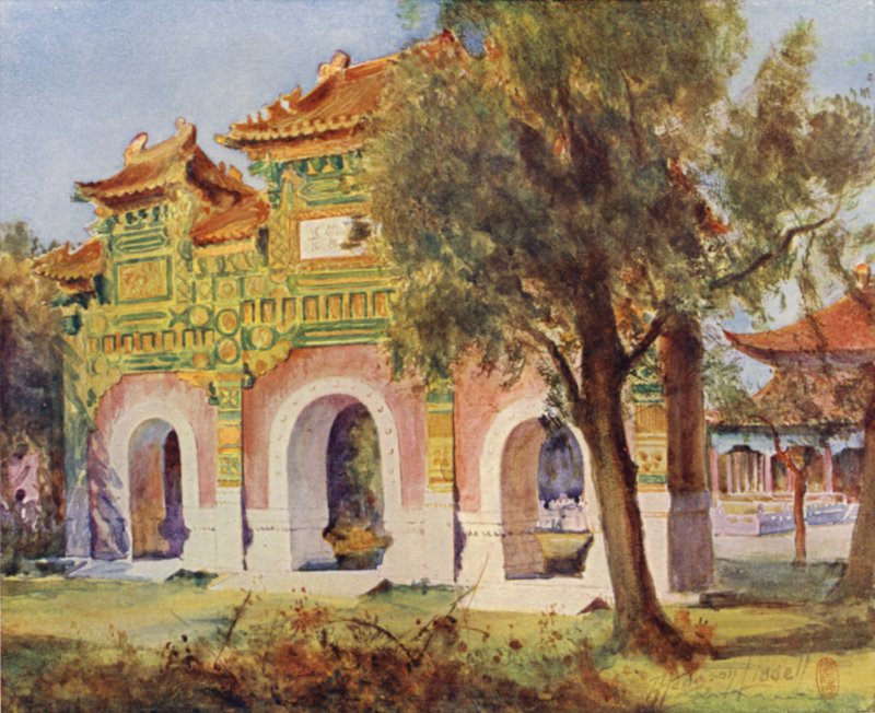Peking, Porslin Pailau i Klassikernas Hall av Thomas Hodgson Liddell