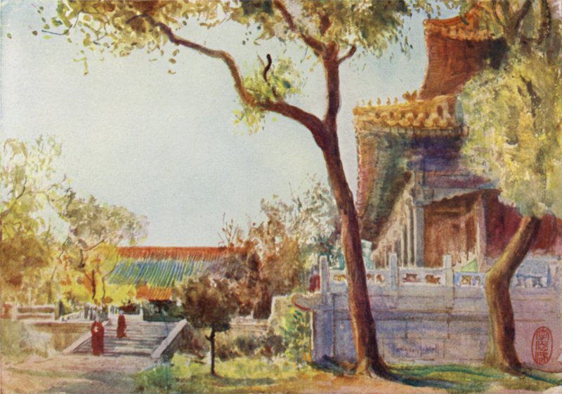 Det gula templet, nära Peking av Thomas Hodgson Liddell
