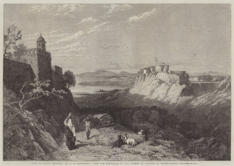 Staden Chiusi, Etrurien av Thomas Miles II Richardson