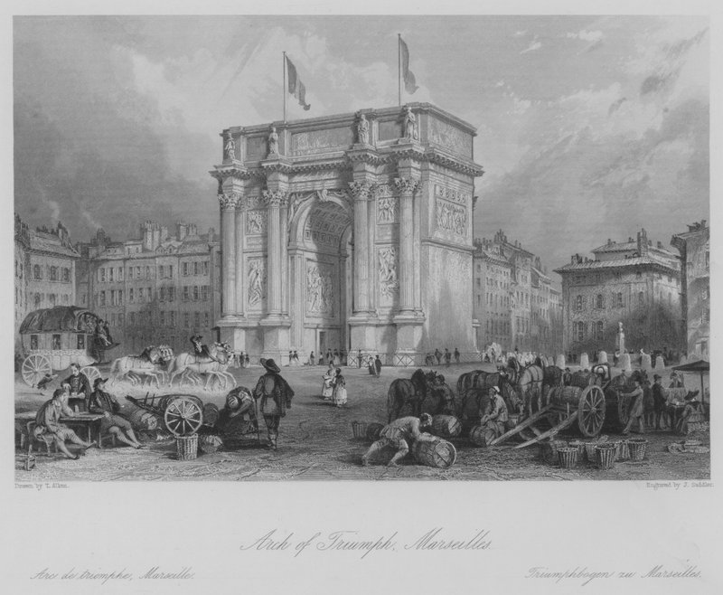 Triumfbågen, Morseilles (gravyr) av Thomas (after) Allom