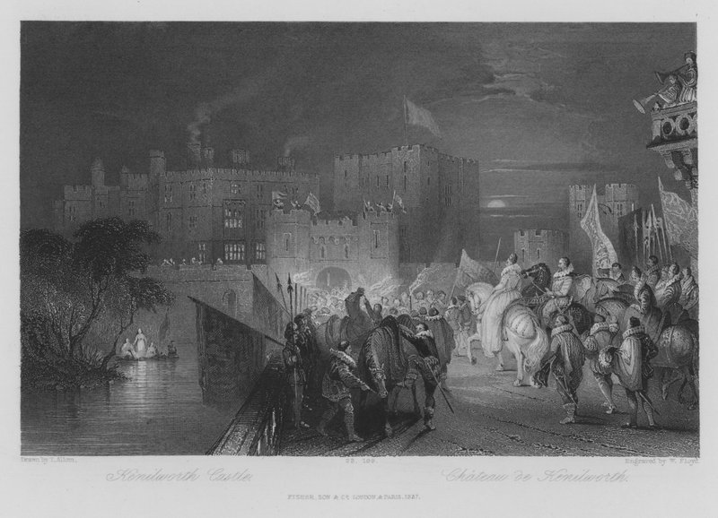 Kenilworth Castle (gravyr) av Thomas (after) Allom