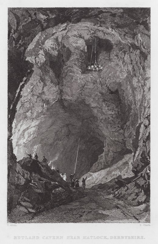 Rutland Cavern, latalata i Matlock, Derbyshire (vaega) swed av Thomas (after) Allom