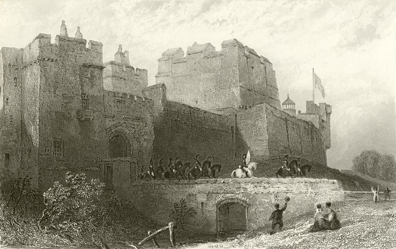 Carlisle Castle, Cumberland av Thomas Allom