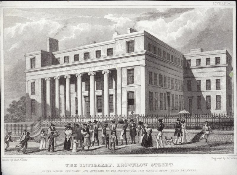 Liverpool Infirmary, Brownlow Street av Thomas Allom