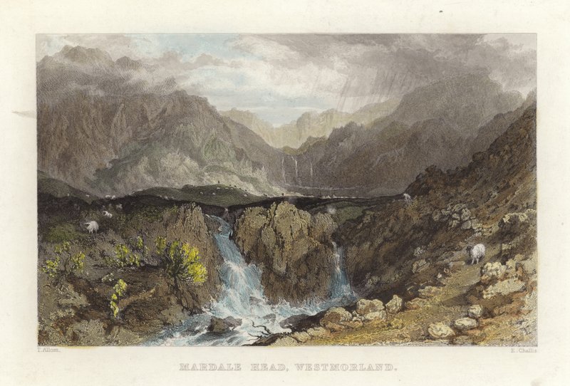 Mardale Head, Westmoreland av Thomas Allom