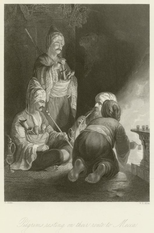 Pilgrimer som vilar på sin väg till Mecka av Thomas Allom