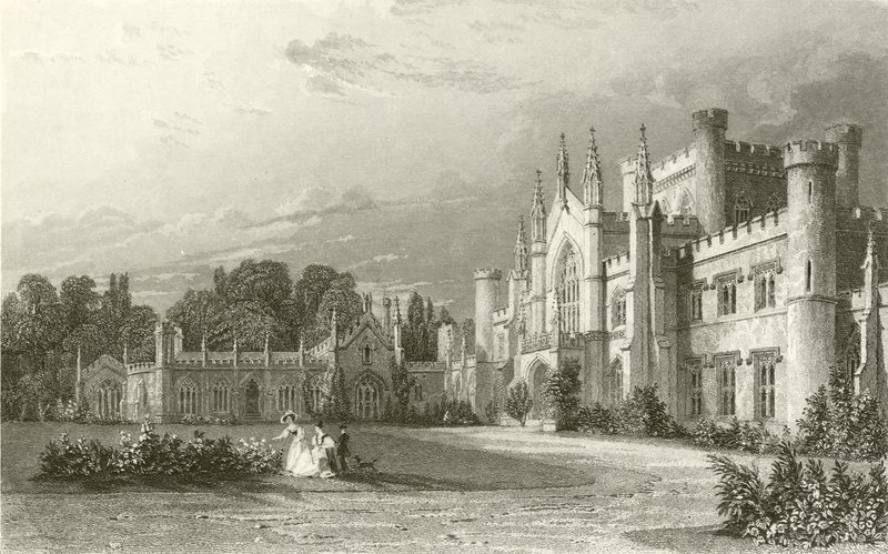 Södervy av Lowther Castle av Thomas Allom