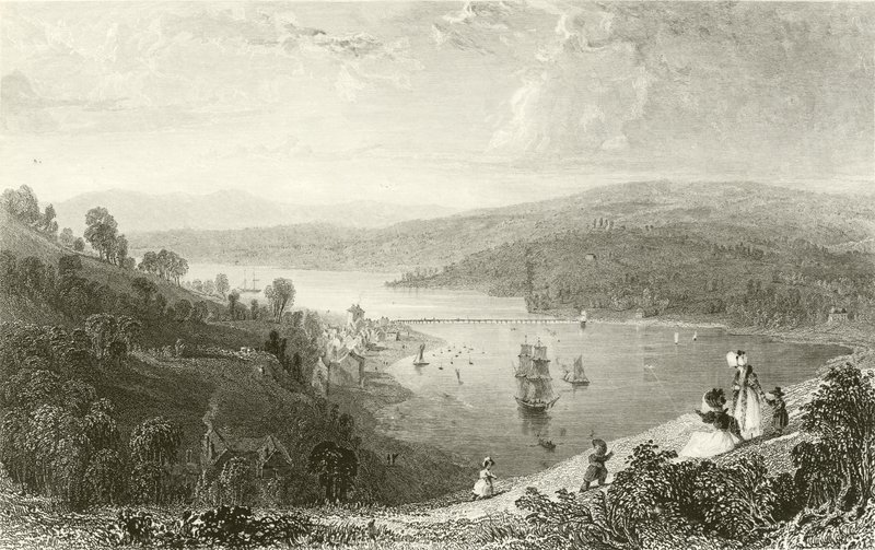 Teignmouth, från Ness av Thomas Allom