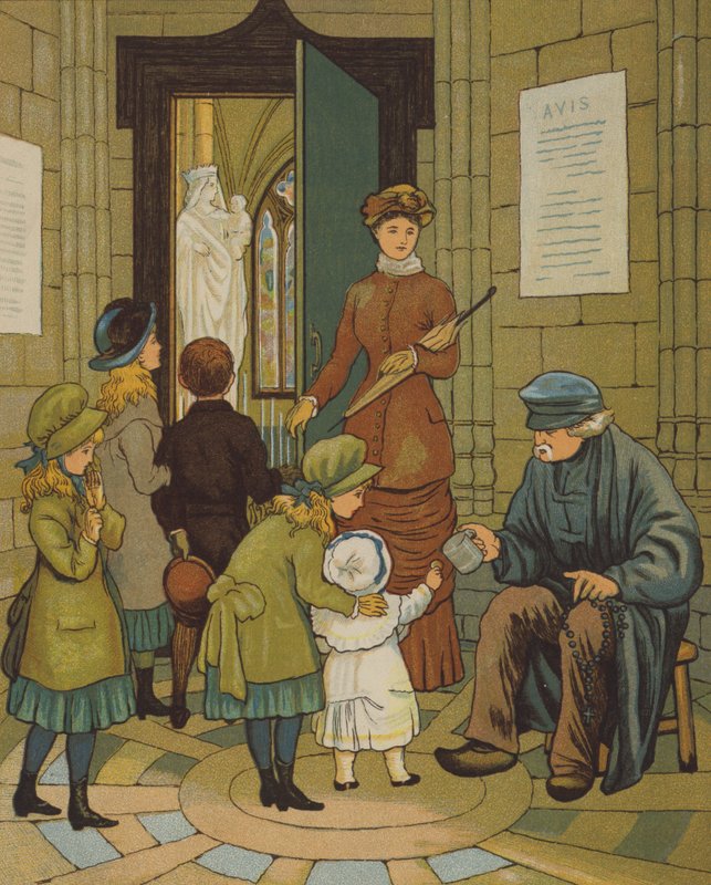 Rouen: Blind Pierre (färg litho) av Thomas Crane