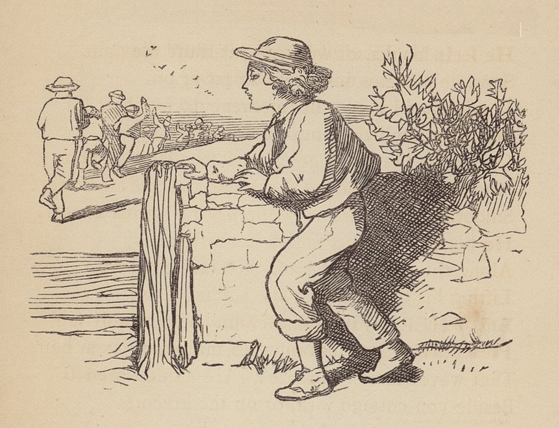 Det blinda barnet (kolorerad gravyr) av Thomas Dalziel