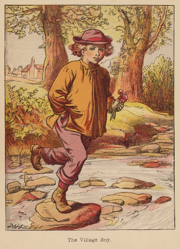 The Village Boy (gravyr i kolorit) av Thomas Dalziel