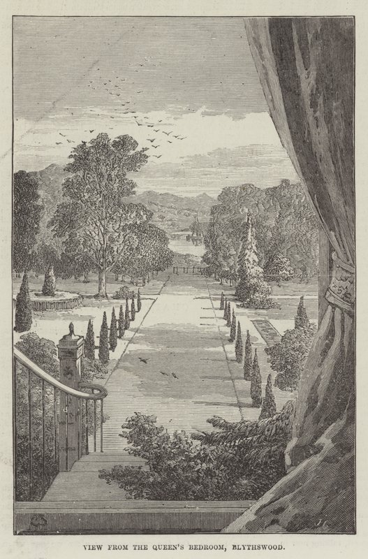Utsikt från drottningens sovrum, Blythswood av Thomas Harrington Wilson