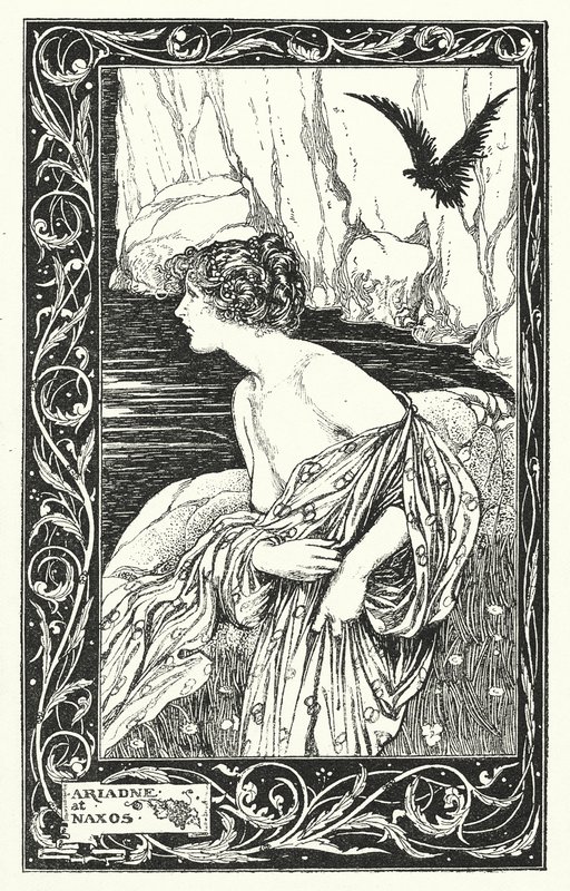 Ariadne på Naxos (litografi) av Thomas Heath Robinson