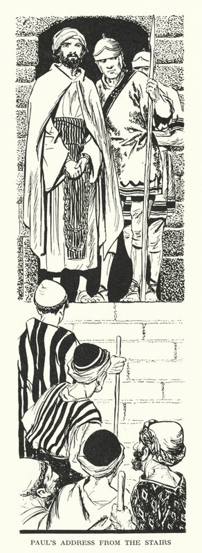 Paulus tal från trappan (litografi) av Thomas Heath Robinson
