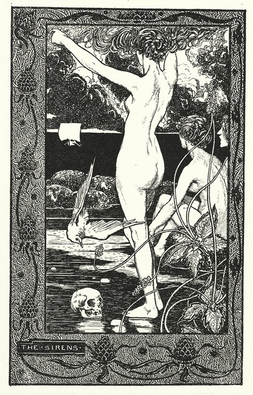 Sirenerna (litografi) av Thomas Heath Robinson