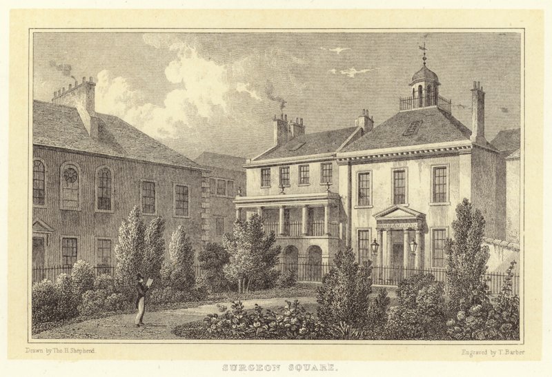 Surgeon Square (gravyr) av Thomas Hosmer (after) Shepherd