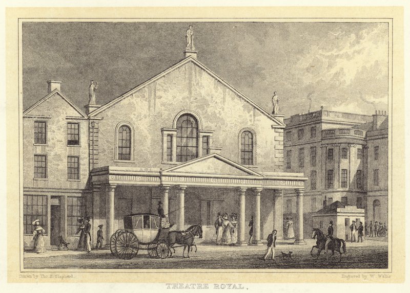Theatre Royal (gravyr) av Thomas Hosmer (after) Shepherd