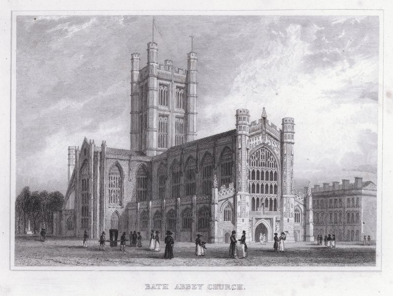 Bath Abbey Church (gravyr) av Thomas Hosmer Shepherd