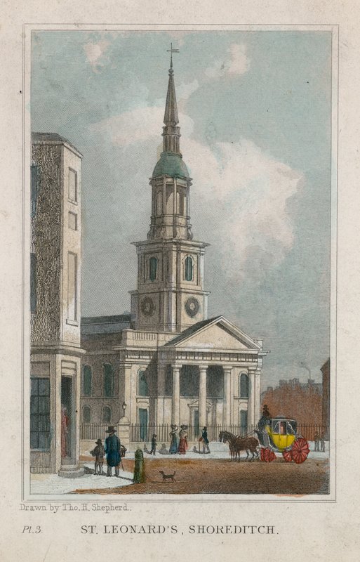 Kyrkan St Leonard, Shoreditch av Thomas Hosmer Shepherd