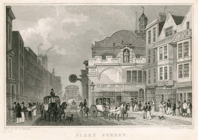 Fleet Street, London av Thomas Hosmer Shepherd