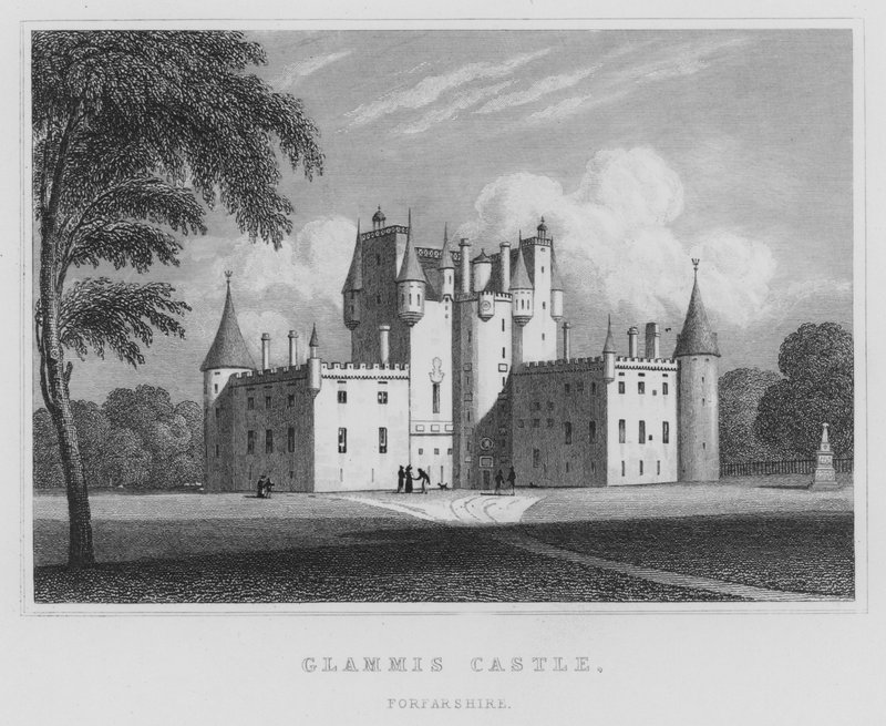 Glamis Castle, Forfarshire (gravyr) av Thomas Hosmer Shepherd