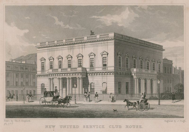 New United Service Club House, London av Thomas Hosmer Shepherd
