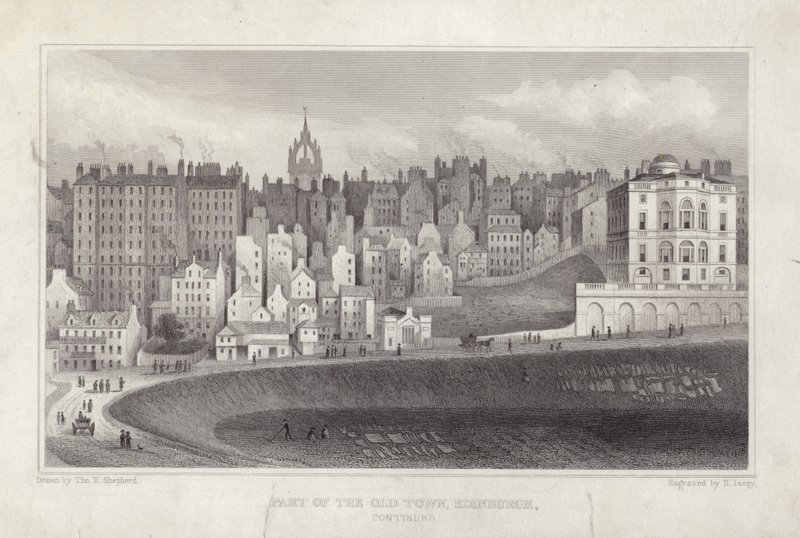 En del av Gamla Stan i Edinburgh av Thomas Hosmer Shepherd