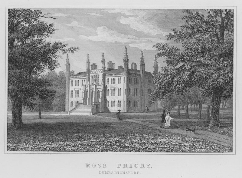 Ross Priory, Dumbartonshire (gravyr) av Thomas Hosmer Shepherd