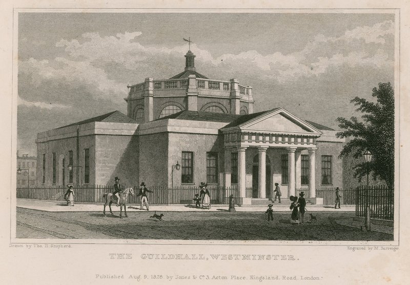 Guildhall, Westminster, London av Thomas Hosmer Shepherd
