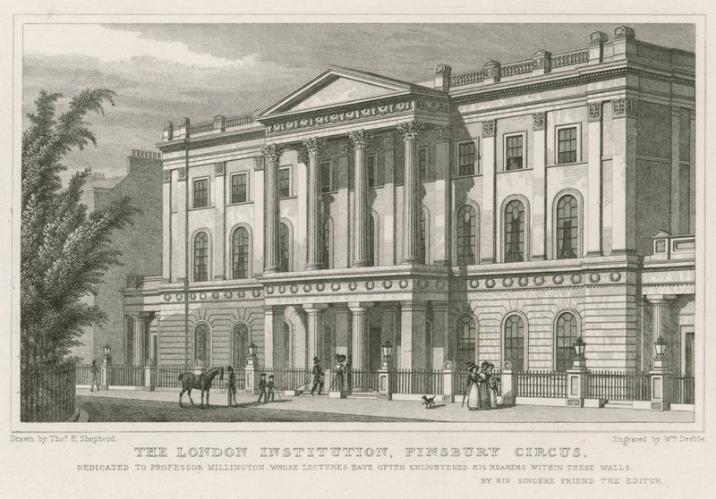 The London Institution, Finsbury Circus av Thomas Hosmer Shepherd