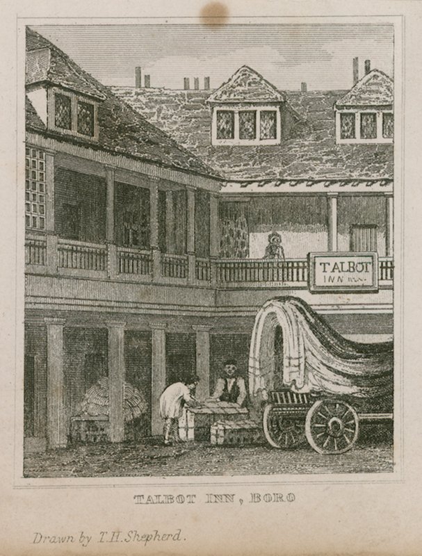 The Tabard Inn, Southwark av Thomas Hosmer Shepherd