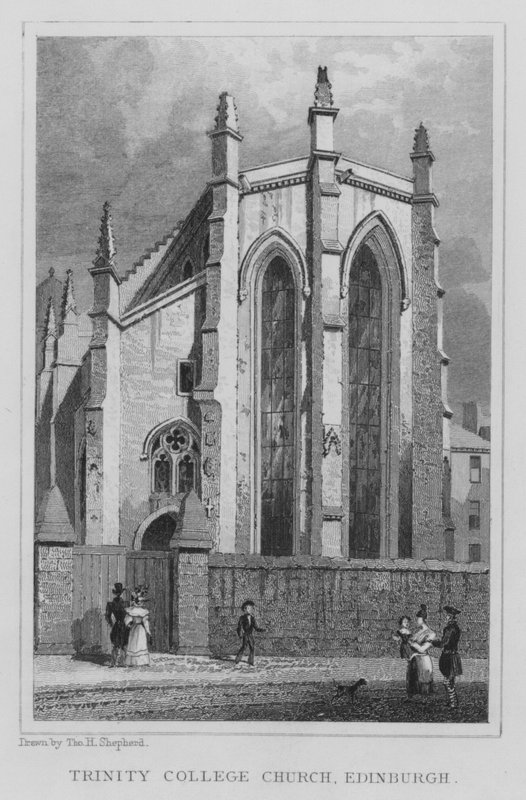 Trinity College Church, Edinburgh (gravyr) av Thomas Hosmer Shepherd