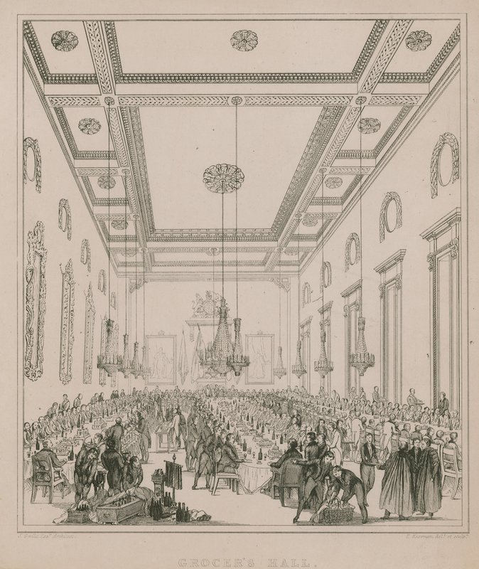 Grocers Hall, London gravyr av Thomas Kearnan