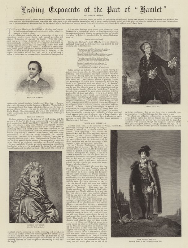 Ledande exponenter för delen av Hamlet av Thomas Lawrence