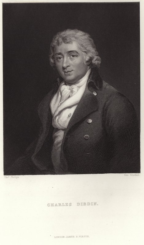 Porträtt av Charles Dibdin av Thomas Phillips