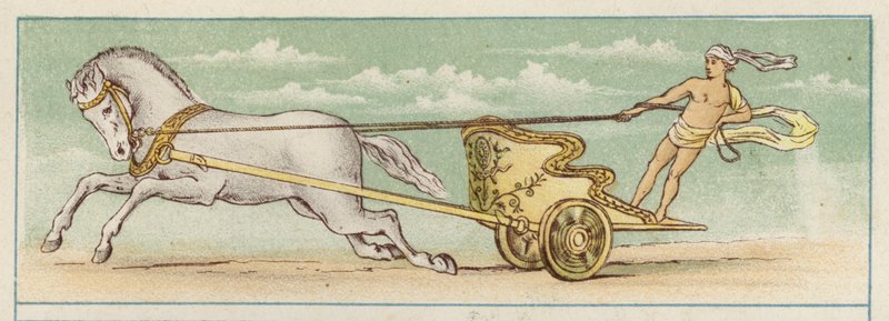 Perseus kör vagn (färg litho) av Thomas Ralph Spence