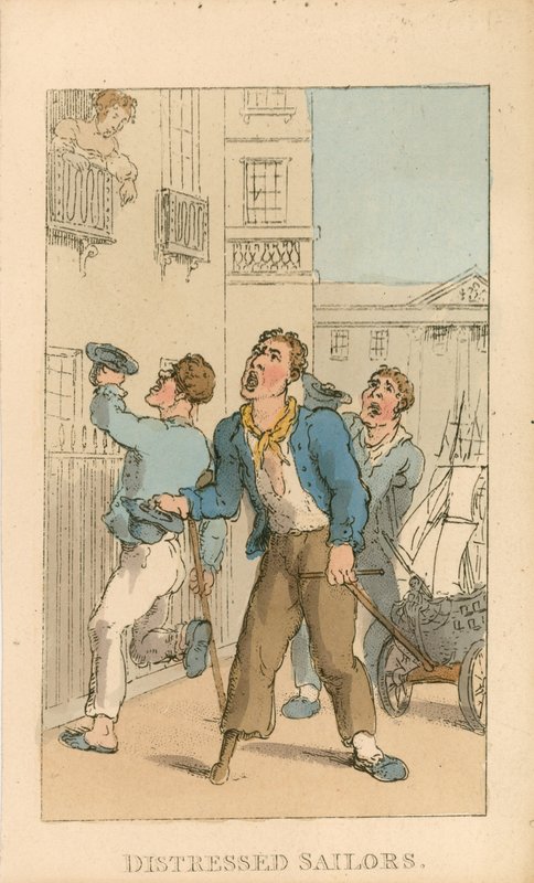 Nödlidande sjömän av Thomas Rowlandson