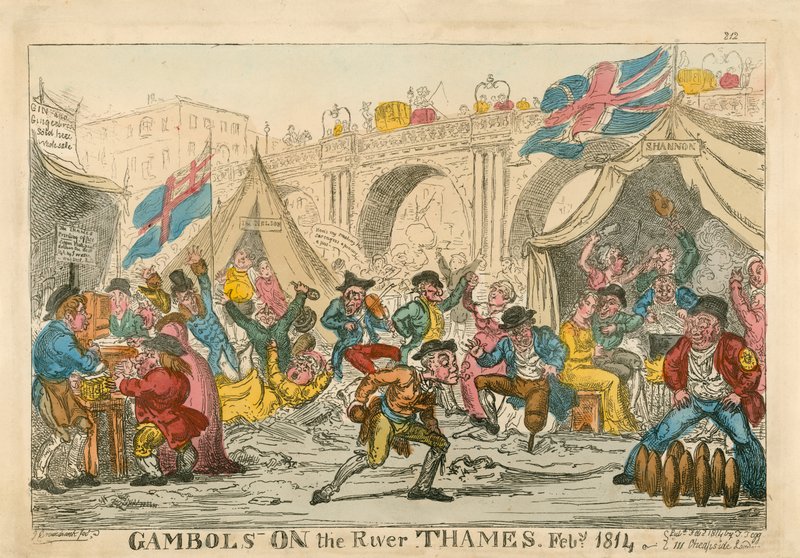 Spel på Themsen, februari 1814 av Thomas Rowlandson