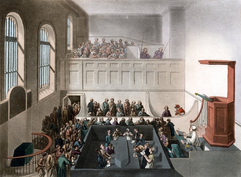 Newgate kapell av Thomas Rowlandson