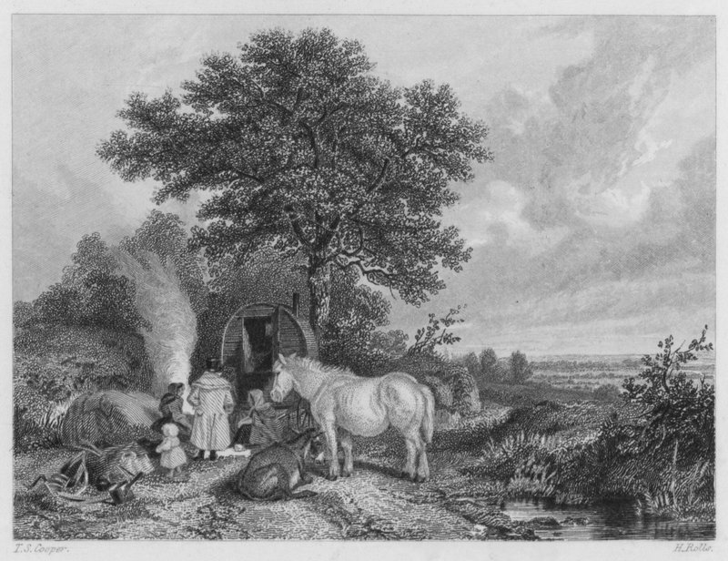 Zigenarnas tillhåll (gravyr) av Thomas Sidney (after) Cooper