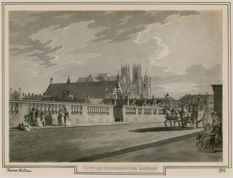 Utsikt över Westminster Bridge av Thomas Snr. Malton
