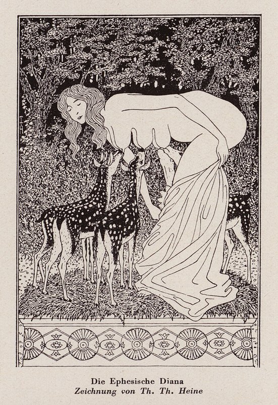 Efesiska Diana (lito) av Thomas Theodor Heine