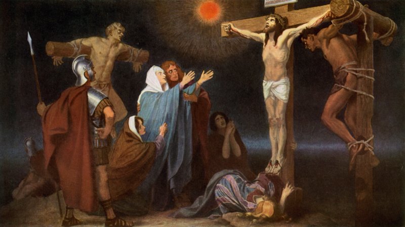 Jesus dör på korset av Unbekannt Unbekannt