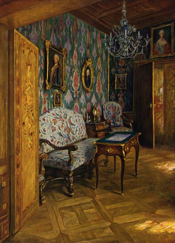 Rokokosalong i Slott Sigmaringen av Unbekannt Unbekannt